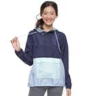 Juniors' So&reg; Hooded Windbreaker Jacket, Teens, Size: Large, Blue (navy)