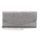 Lenore By La Regale Sparkle Lizard Roll Clutch, Women's, Dark Grey