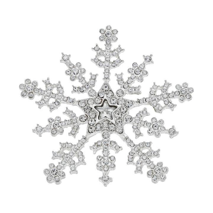 Napier Snowflake Pin, Women's, Silver