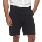 Men's Apt. 9&reg; Premier Flex Regular-fit Stretch Flat-front Shorts, Size: 38, Black