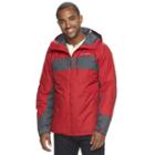 Men's Columbia Sportswear Winterswept Thermal Coil Colorblock Hooded Jacket, Size: Xl, Med Red
