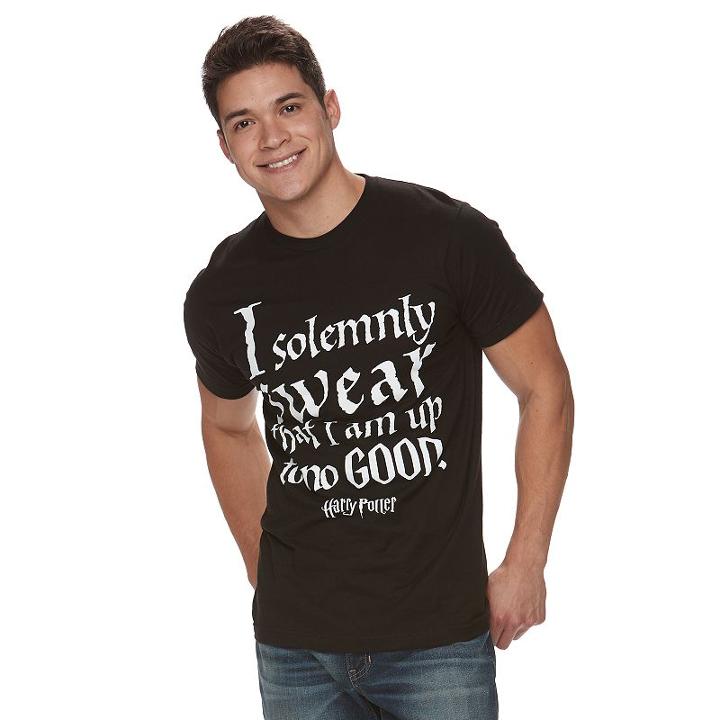 Men's Harry Potter Tee, Size: Xl, Black