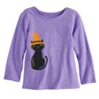 Baby Girl Jumping Beans&reg; Long Sleeve Holiday Graphic Tee, Size: 24 Months, Med Purple