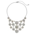 Croft & Barrow&reg; Circle Statement Necklace, Women's, White