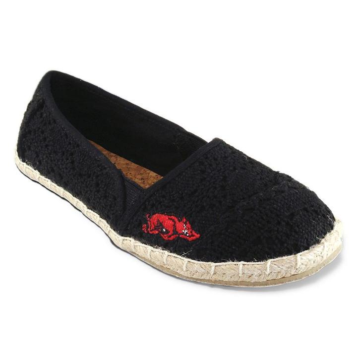 Women's Campus Cruzerz Arkansas Razorbacks Napili Slip-on Shoes, Size: 6, Black