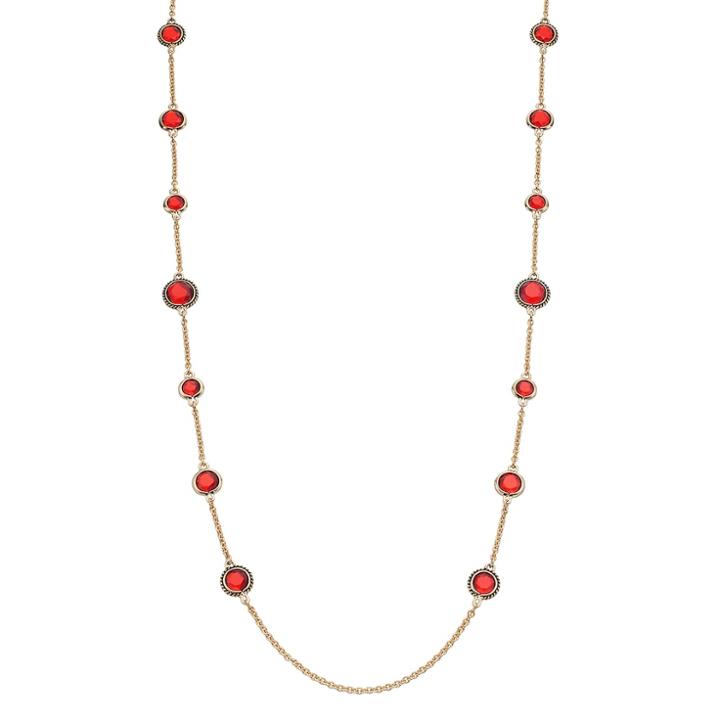Dana Buchman Long Red Station Necklace, Women's