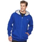Big & Tall Champion Full-zip Fleece Hoodie, Men's, Size: L Tall, Med Blue