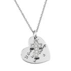 Charmed By Diamonds 1/10 Carat T.w. Diamond Sterling Silver Inspirational Heart Pendant Necklace, Women's, Size: 18, White