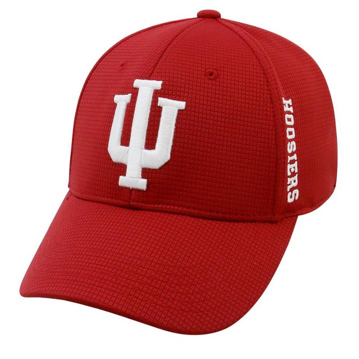Adult Indiana Hoosiers Booster Plus Memory-fit Cap, Men's, Med Red