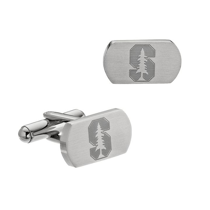 Fiora Stainless Steel Stanford Cardinal Cuff Links, Men's, Grey