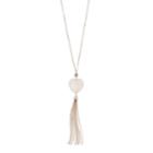 Lc Lauren Conrad Filigree Heart Tassel Necklace, Women's, Light Pink