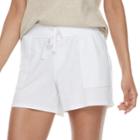 Women's Sonoma Goods For Life&trade; French Terry Beach Shorts, Size: Medium, White