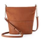 Lc Lauren Conrad Daisy Soft Bucket Crossbody Bag, Women's, Dark Brown