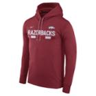 Men's Nike Arkansas Razorbacks Therma-fit Hoodie, Size: Small, Dark Red