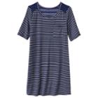 Girls Plus Size Mudd&reg; Crochet Swing T-shirt Dress, Girl's, Size: 12 1/2, Blue