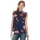 Juniors' Heartsoul Print Flutter Sleeve Top, Teens, Size: Medium, Dark Blue
