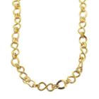 Elegante 18k Gold Over Brass Textured Link Necklace - 18-in, Women's, Size: 18, Yellow
