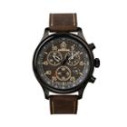 Timex Men's Expedition Field Chronograph Leather Watch - T49905kz, Size: Large, Brown