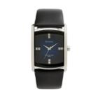 Armitron Men's Crystal Leather Watch - 20/4604dbsvbk, Size: Medium, Black, Durable