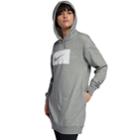 Women's Nike Sportswear Swoosh Print Long Hoodie, Size: Medium, Grey