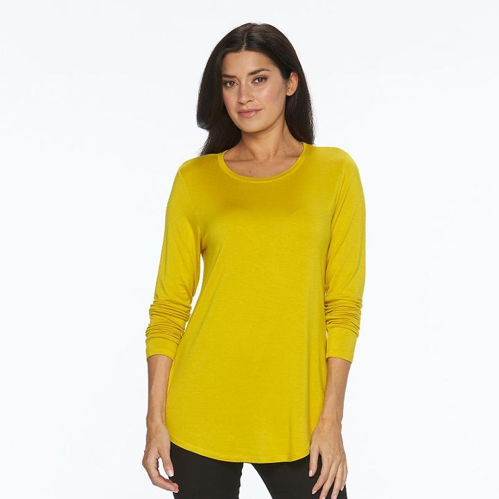 Women's Apt. 9&reg; Essential Crewneck Tee, Size: Xs, Green