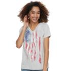 Women's Sonoma Goods For Life&trade; Essential Graphic V-neck Tee, Size: Large, Grey