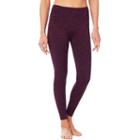 Shape Active, Women's Tru S-seam Workout Leggings, Size: Large, Drk Purple