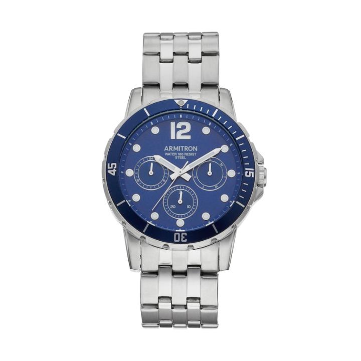 Armitron Men's Stainless Steel Watch - 20/5277nvsv, Size: Xl, Silver