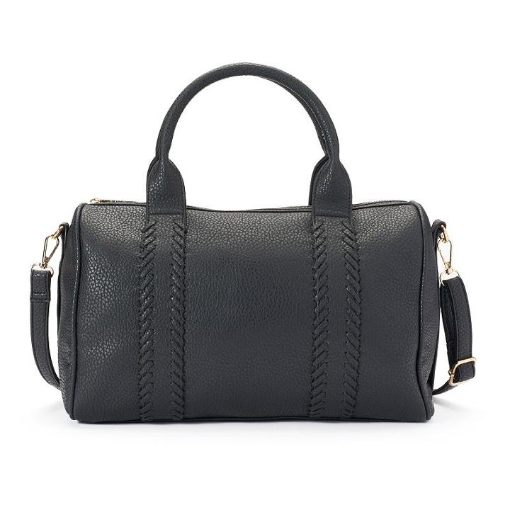Yoki Pebbled Crossbody Mini Duffel Bag, Women's, Black
