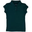 Girls 4-6x Chaps Interlock School Uniform Polo, Girl's, Size: Medium, Green Oth