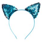 Girls 4-16 Flip Sequin Cat Ear Headband, Turquoise/blue (turq/aqua)