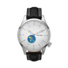 Sparo Watch - Men's Icon Kansas Jayhawks Leather, Black