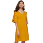 Women's Apt. 9&reg; Flutter Shift Dress, Size: Xl, Drk Orange