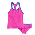 Girls 7-14 Nike 2-pc. Racerback Tankini Swimsuit Set, Size: 12, Purple