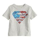 Baby Boy Jumping Beans&reg; Dc Comics Superman Flag Logo Graphic Tee, Size: 24 Months, Beige