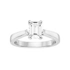 Forever Brilliant 14k White Gold 1 Carat T.w. Lab-created Moissanite Solitaire Engagement Ring, Women's, Size: 8