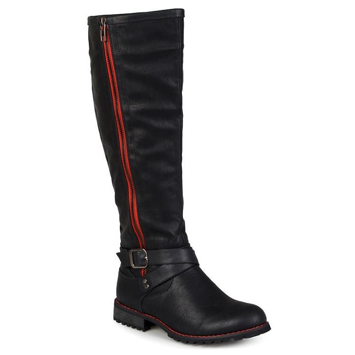 Journee Collection Payge Women's Tall Boots, Girl's, Size: 7.5 Wc, Black