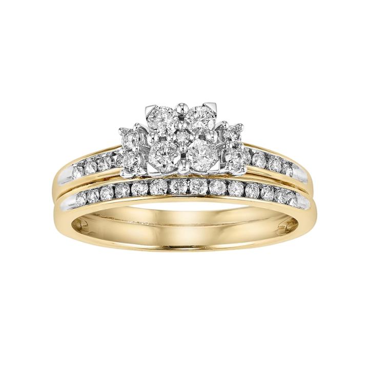 Lovemark Diamond Engagement Ring Set In 10k Gold (1/2 Carat T.w.), Women's, Size: 5.50, White