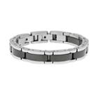 Stainless Steel & Black Ceramic Bracelet - Men