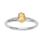 Lc Lauren Conrad 10k White Gold Citrine & Diamond Accent Oval Ring, Women's, Size: 9, Yellow
