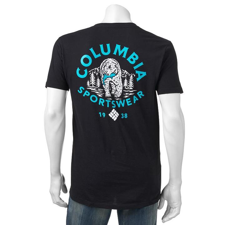 Men's Columbia Grizzly Bear Tee, Size: Xxl, Black