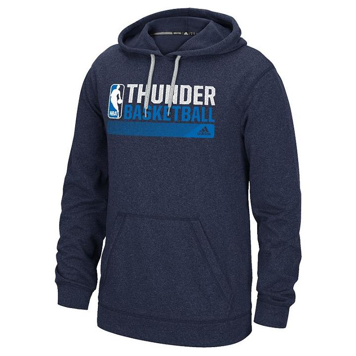 Men's Adidas Oklahoma City Thunder Icon Status Climawarm Hoodie, Size: Xxl, Black