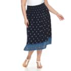 Plus Size Croft & Barrow&reg; Smocked Challis Skirt, Women's, Size: 2xl, Blue