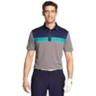 Men's Izod Swingflex Classic-fit Colorblock Performance Golf Polo, Size: Medium, Grey (charcoal)