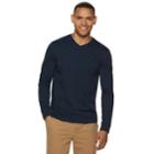 Men's Sonoma Goods For Life&trade; Slim-fit Supersoft V-neck Tee, Size: Medium, Dark Blue