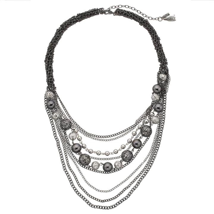 Simply Vera Vera Wang Layered Statement Necklace, Women's, Black