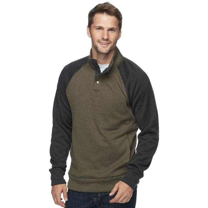 Men's Sonoma Goods For Life&trade; Classic-fit Fleece Pullover, Size: Large, Green