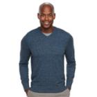 Men's Croft & Barrow&reg; Classic-fit 12gg V-neck Sweater, Size: Large, Dark Blue