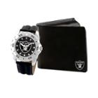 Game Time, Men's Oakland Raiders Watch & Wallet Set - Black