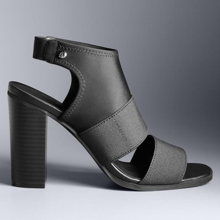 Simply Vera Vera Wang Candle Women's High Heel Sandals, Size: 6.5, Black